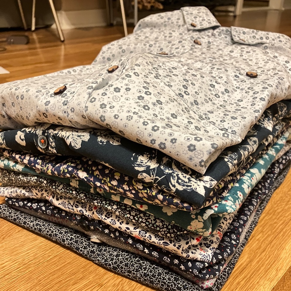 Lot 9 Men’s Medium Floral Button Front Shirts New & Used DAPPER…